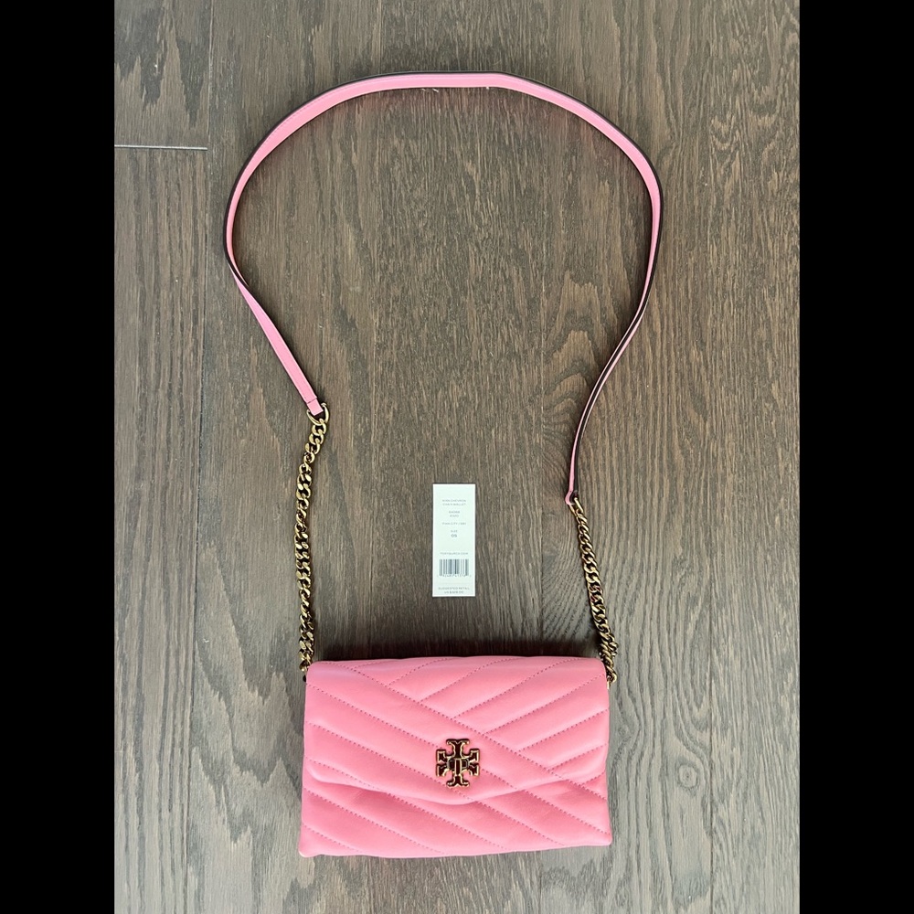 Tory Burch - Kira Chevron Chain Wallet/Crossbody (Pink)